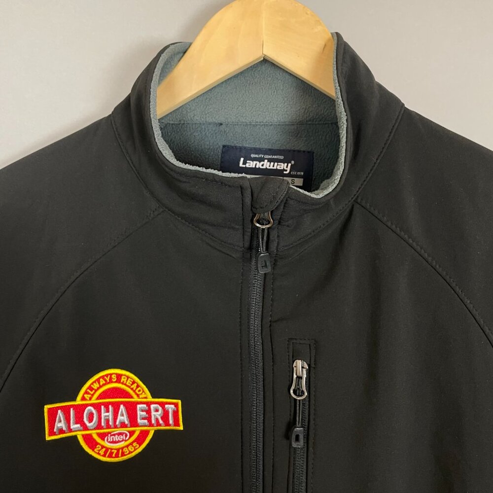 Landway Jacket Intel ERT Patch Black‎ Size Small Stand-Up Collar Fleece Lining